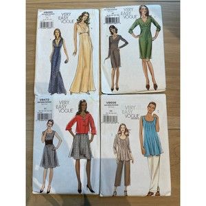 Lot of 4 VOUGE Sewing Patterns  Assortment of styles